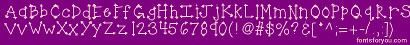 Kbherhighness Font – Pink Fonts on Purple Background