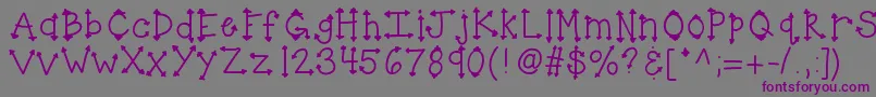 Kbherhighness Font – Purple Fonts on Gray Background