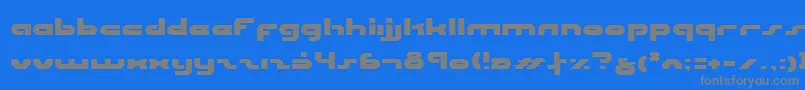 フォントUni ffy – 青い背景に灰色の文字