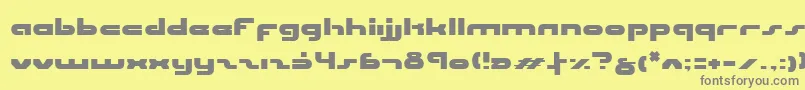 Uni ffy Font – Gray Fonts on Yellow Background