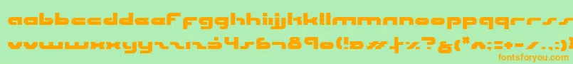 Uni ffy Font – Orange Fonts on Green Background