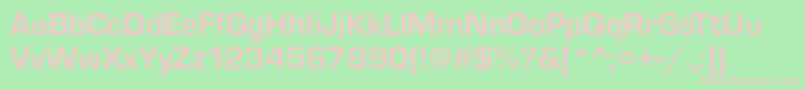 MicrosquareBold Font – Pink Fonts on Green Background