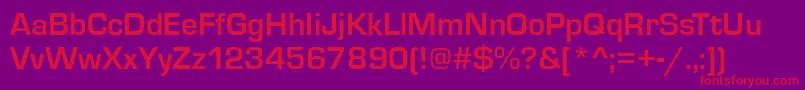 MicrosquareBold Font – Red Fonts on Purple Background