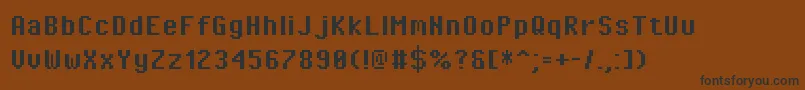 PixeloperatorBold Font – Black Fonts on Brown Background