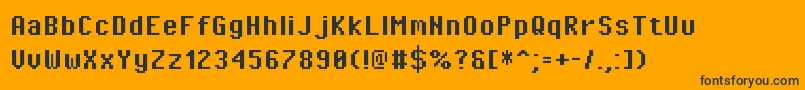 Шрифт PixeloperatorBold – чёрные шрифты на оранжевом фоне