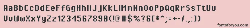 PixeloperatorBold Font – Black Fonts on Pink Background
