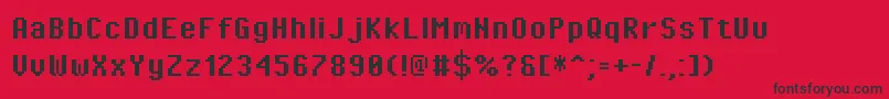 PixeloperatorBold Font – Black Fonts on Red Background