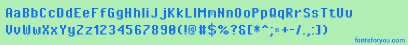 PixeloperatorBold Font – Blue Fonts on Green Background
