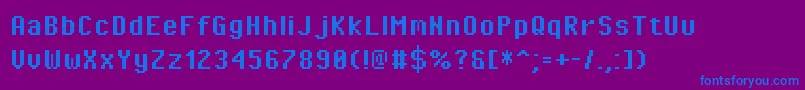 Шрифт PixeloperatorBold – синие шрифты на фиолетовом фоне