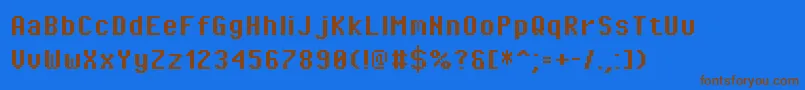 Шрифт PixeloperatorBold – коричневые шрифты на синем фоне