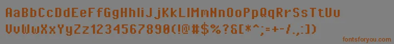 Шрифт PixeloperatorBold – коричневые шрифты на сером фоне