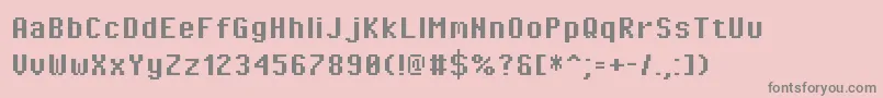 PixeloperatorBold Font – Gray Fonts on Pink Background