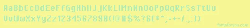 PixeloperatorBold Font – Green Fonts on Yellow Background