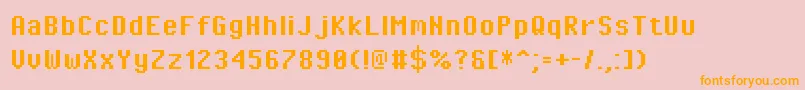 PixeloperatorBold Font – Orange Fonts on Pink Background