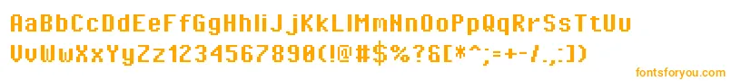 Шрифт PixeloperatorBold – оранжевые шрифты на белом фоне