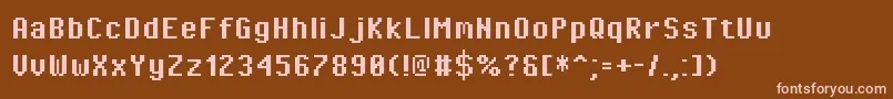 PixeloperatorBold Font – Pink Fonts on Brown Background