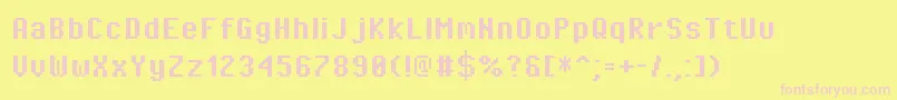 PixeloperatorBold Font – Pink Fonts on Yellow Background