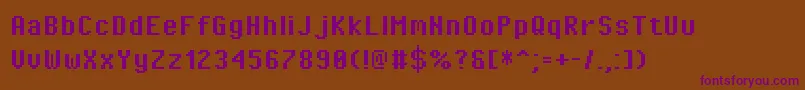 Шрифт PixeloperatorBold – фиолетовые шрифты на коричневом фоне