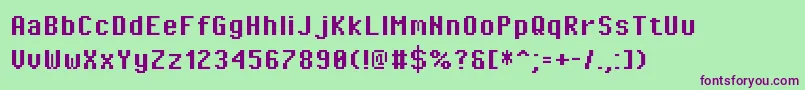 PixeloperatorBold Font – Purple Fonts on Green Background