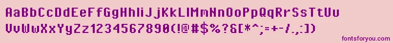 PixeloperatorBold Font – Purple Fonts on Pink Background