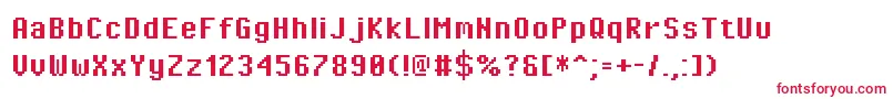 Шрифт PixeloperatorBold – красные шрифты на белом фоне