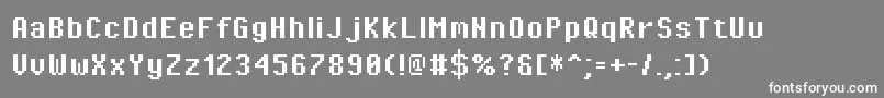 PixeloperatorBold Font – White Fonts on Gray Background