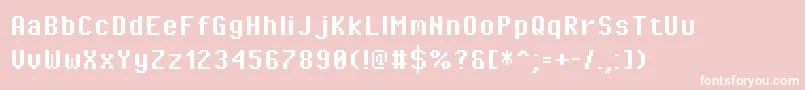 PixeloperatorBold Font – White Fonts on Pink Background