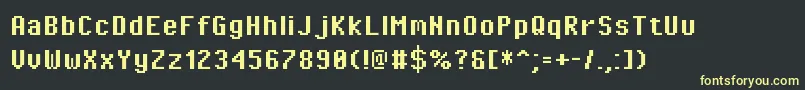 PixeloperatorBold Font – Yellow Fonts on Black Background