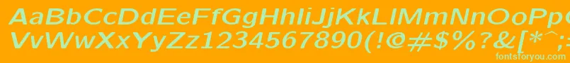 Lmsansquot8Boldoblique-fontti – vihreät fontit oranssilla taustalla