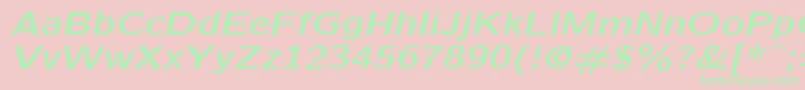Police Lmsansquot8Boldoblique – polices vertes sur fond rose