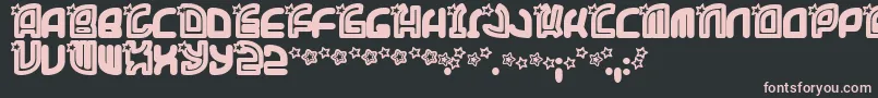 Fonte Supertrooper – fontes rosa em um fundo preto