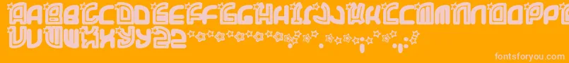 Supertrooper Font – Pink Fonts on Orange Background
