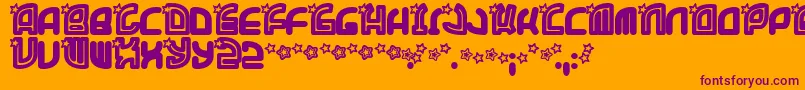 Supertrooper Font – Purple Fonts on Orange Background