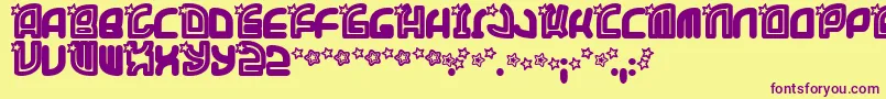 Supertrooper Font – Purple Fonts on Yellow Background