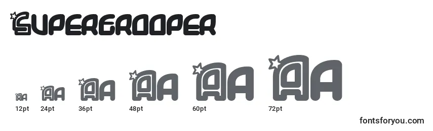 Размеры шрифта Supertrooper