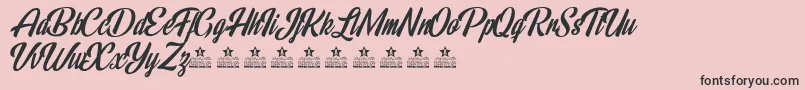 RainbowBridgePersonalUse Font – Black Fonts on Pink Background