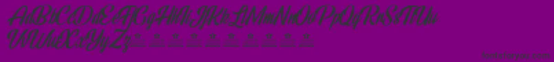 RainbowBridgePersonalUse Font – Black Fonts on Purple Background