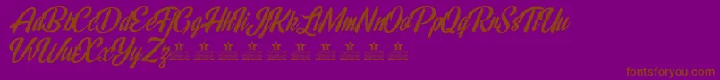 RainbowBridgePersonalUse Font – Brown Fonts on Purple Background