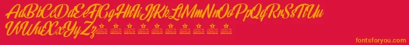 RainbowBridgePersonalUse Font – Orange Fonts on Red Background