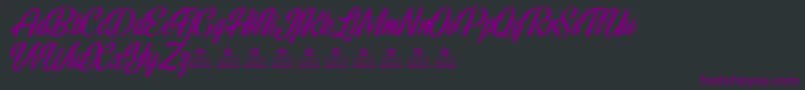 Шрифт RainbowBridgePersonalUse – фиолетовые шрифты на чёрном фоне