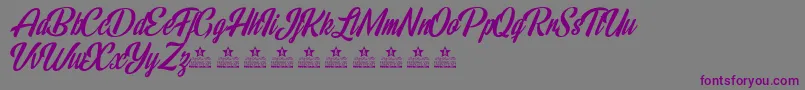 RainbowBridgePersonalUse Font – Purple Fonts on Gray Background