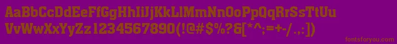Шрифт AachenDeemed – коричневые шрифты на фиолетовом фоне