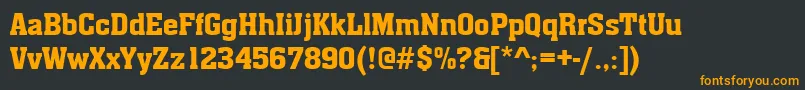 Шрифт AachenDeemed – оранжевые шрифты на чёрном фоне
