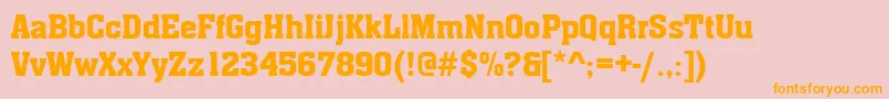 Шрифт AachenDeemed – оранжевые шрифты на розовом фоне