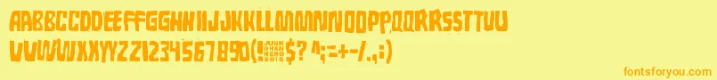 LostInMoments Font – Orange Fonts on Yellow Background