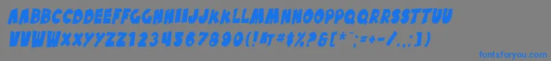 SfPaleBottomCondensedOblique Font – Blue Fonts on Gray Background