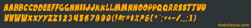 SfPaleBottomCondensedOblique Font – Orange Fonts on Black Background