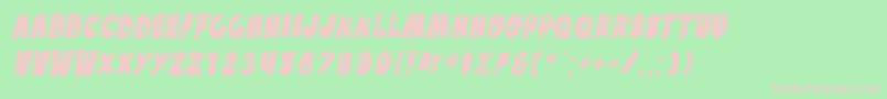 Шрифт SfPaleBottomCondensedOblique – розовые шрифты на зелёном фоне