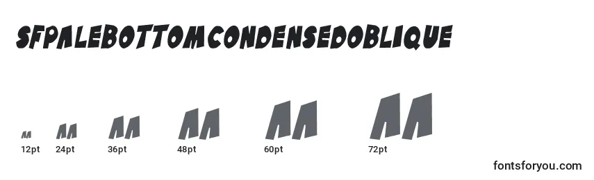 SfPaleBottomCondensedOblique Font Sizes