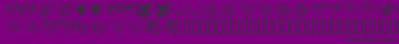 Kittyprint Font – Black Fonts on Purple Background